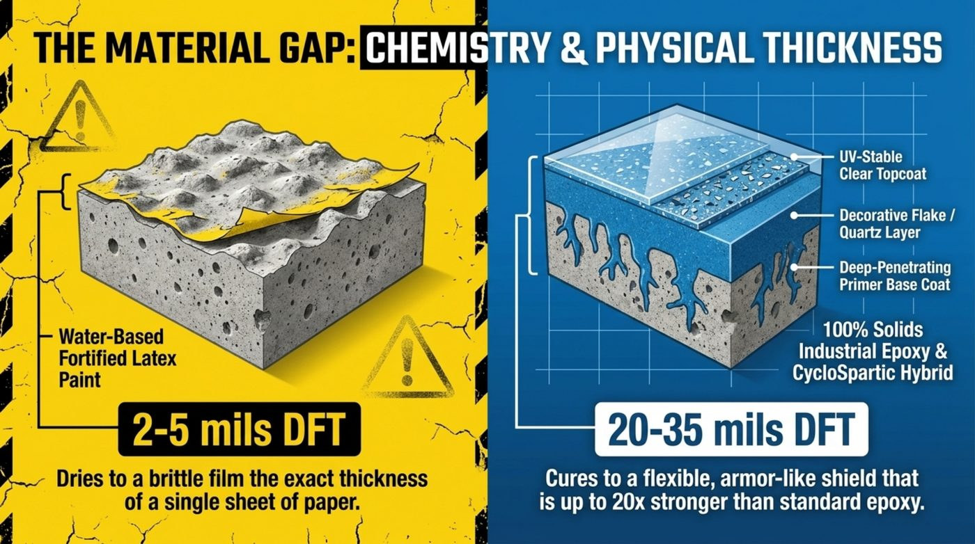 2-5 mils vs 20-35 mils: the material gap that decides floor lifespan