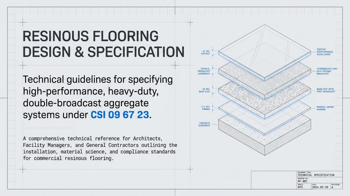 Specifying a double-broadcast resinous floor