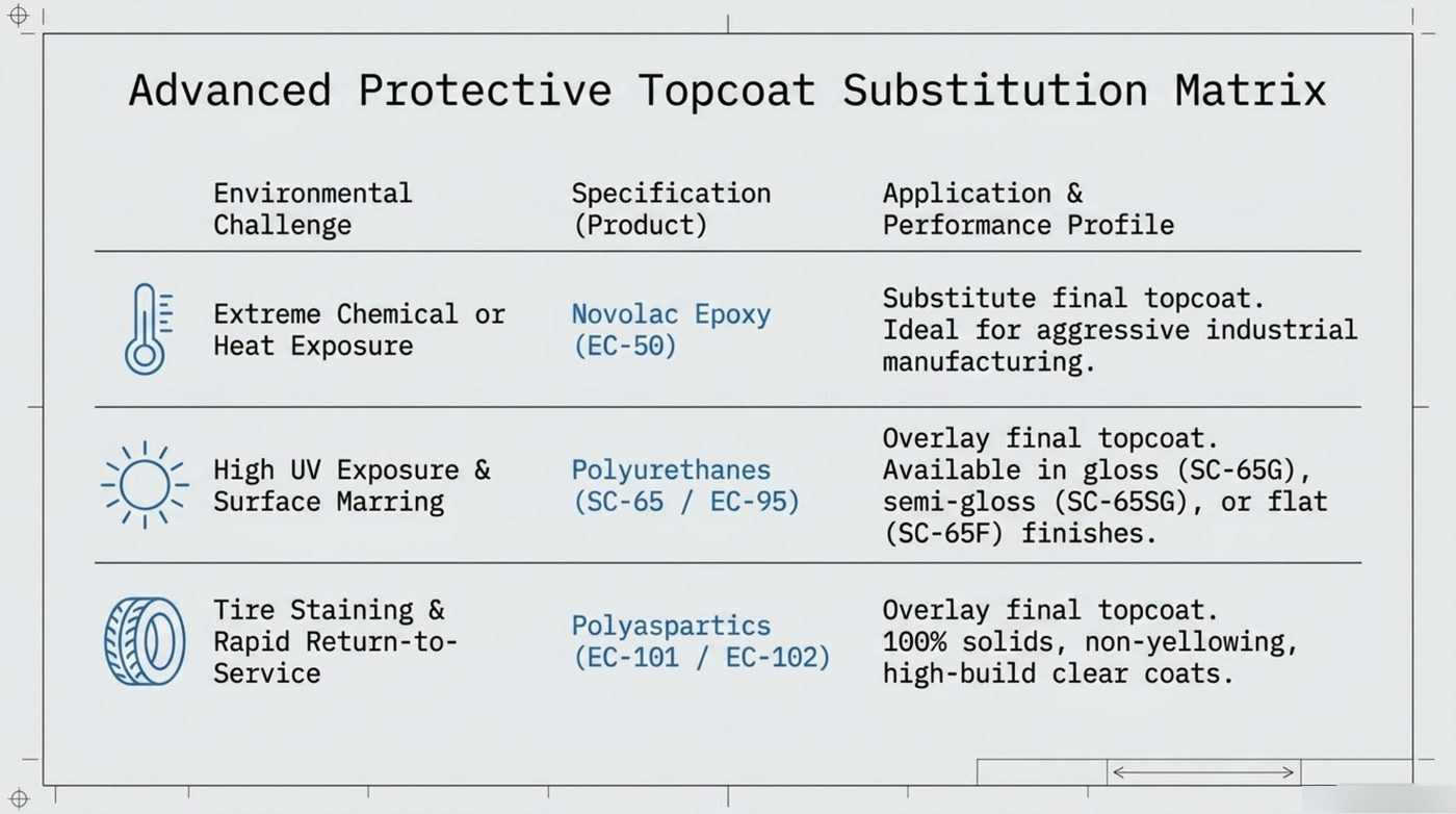 Topcoat selection: novolac, polyurethane or polyaspartic