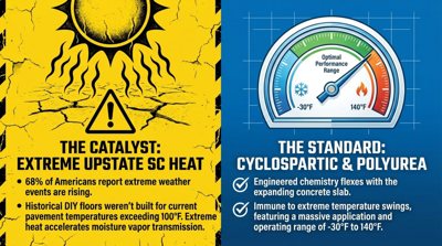 Why a Floor Coating Has to Survive -30°F to 140°F in Virginia
